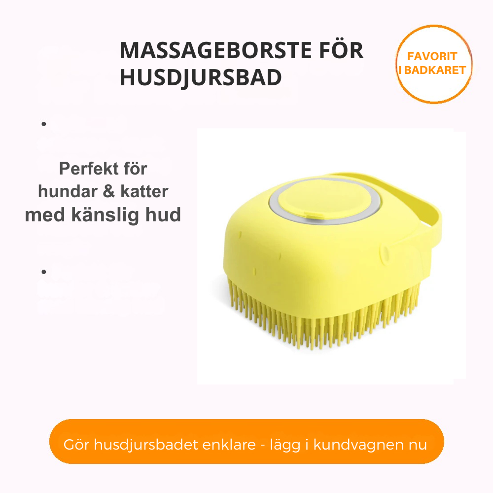 Massageborste för Husdjursbad