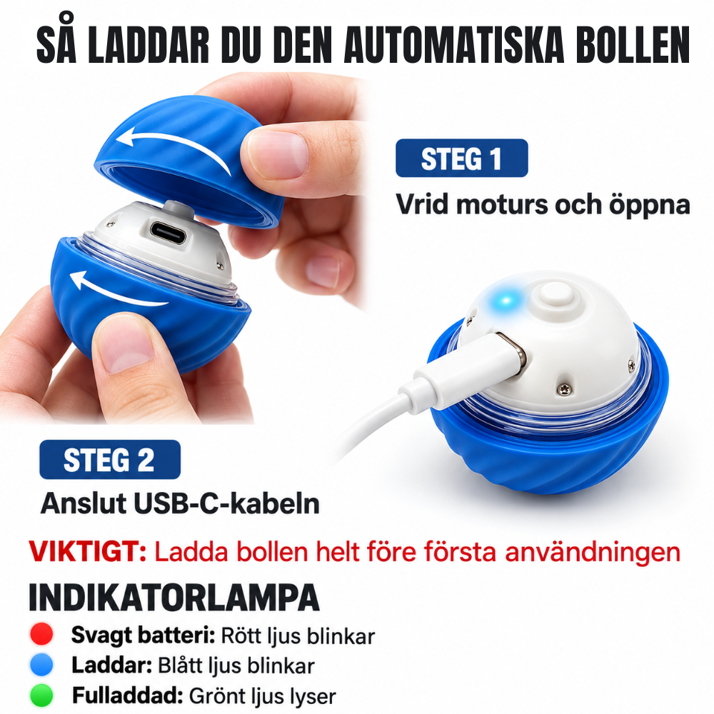 ZiggyBall™ GummiBollen Som Studsar, Rullar, Leker Tillbaka & Tillverkad Av Säkert Hundvänligt Gummi