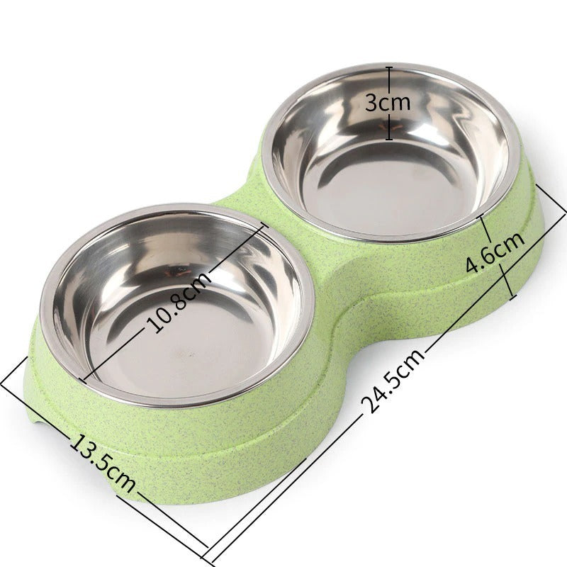 Double Food Bowl with Feeding Stand for Pets