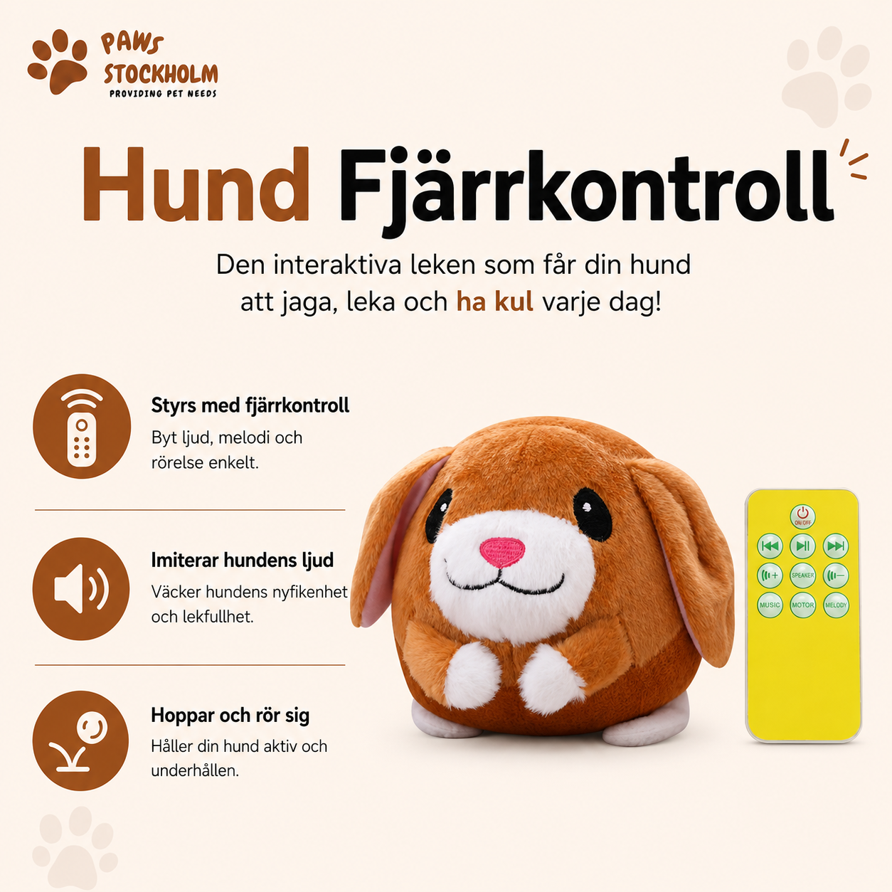Electronic Pet Dog Toy Ball Pet Bouncing Jump Ball Music Vibration Bite Puppy Ball Interactive Dog Chewing Moving Plush Doll Toy