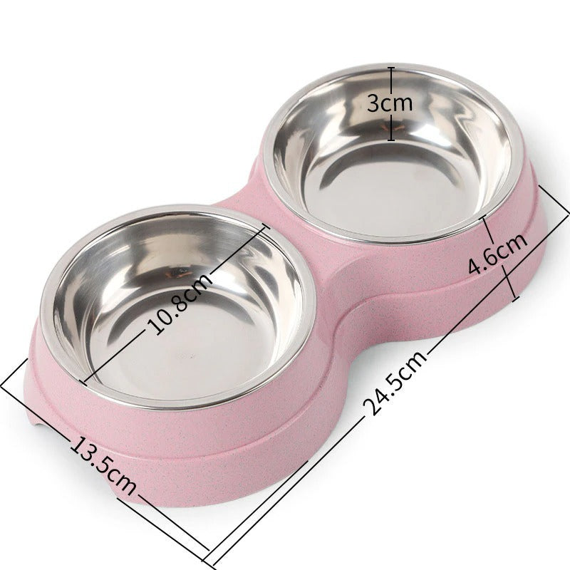 Double Food Bowl with Feeding Stand for Pets