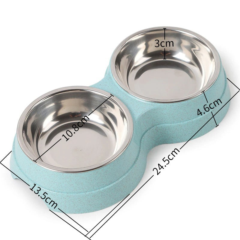 Double Food Bowl with Feeding Stand for Pets