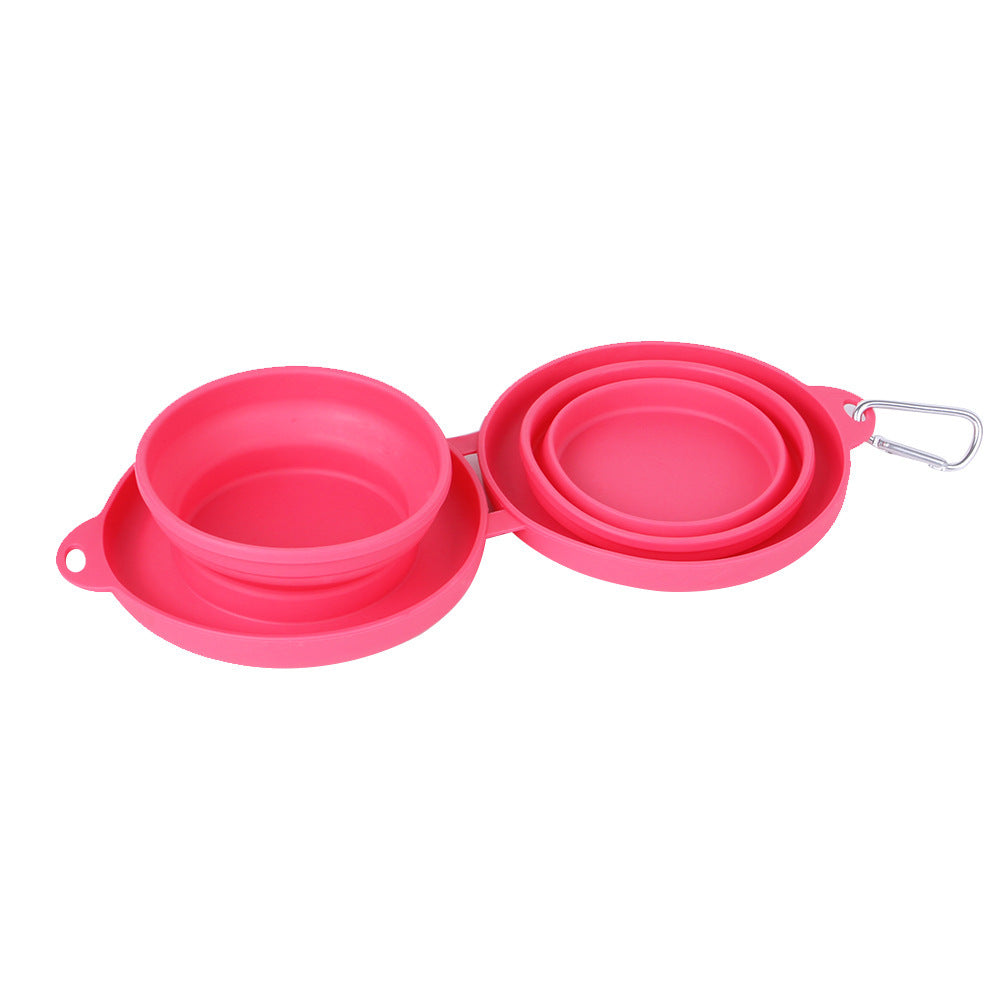 Foldable Double Pet Food Bowl
